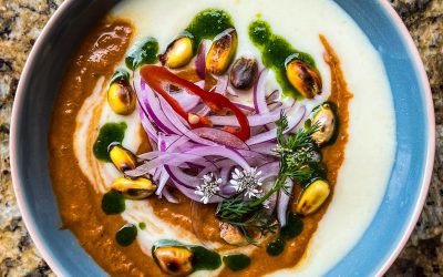 Liaison „Gazpacho y Choclo con Queso“